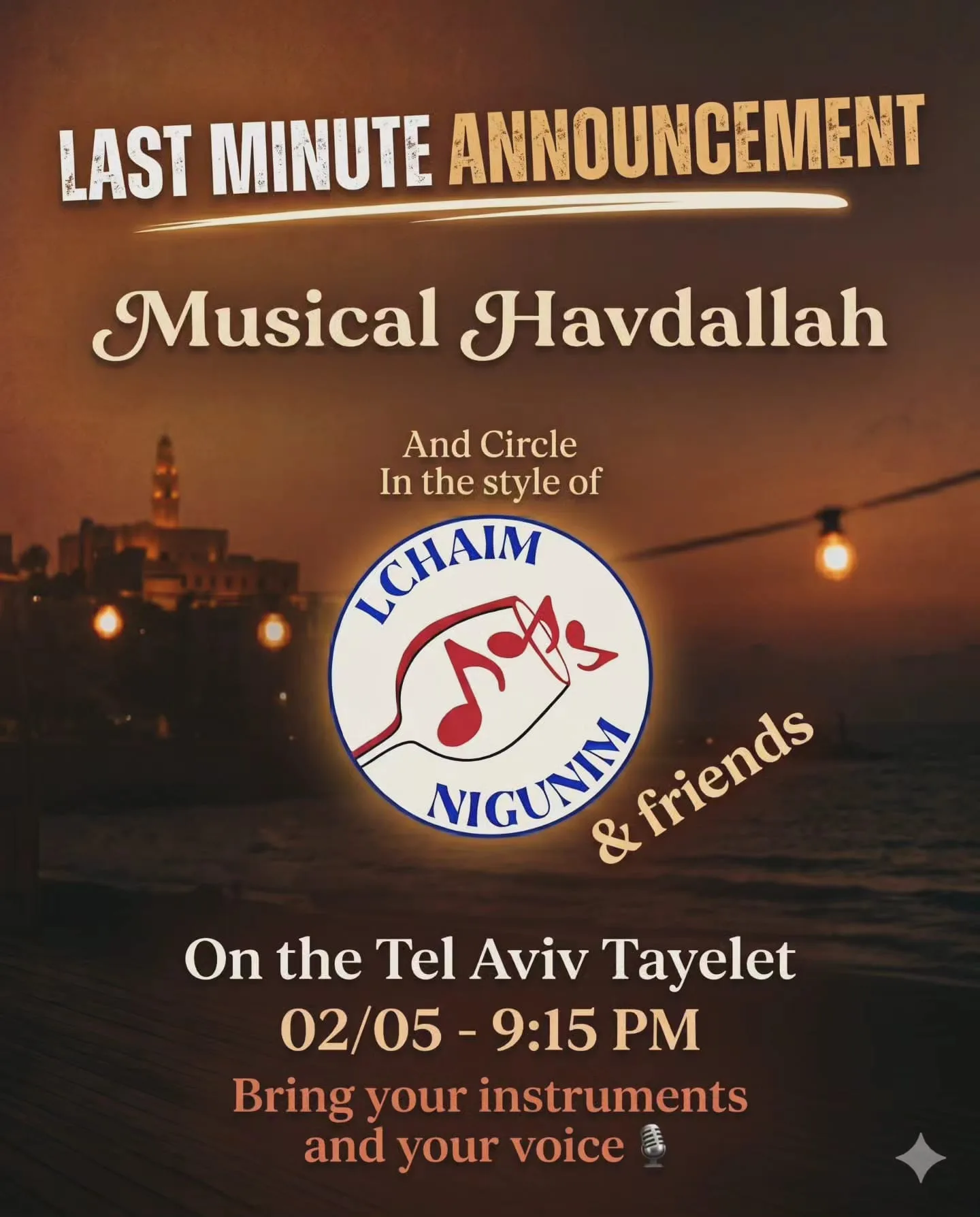 Musical Havdallah event