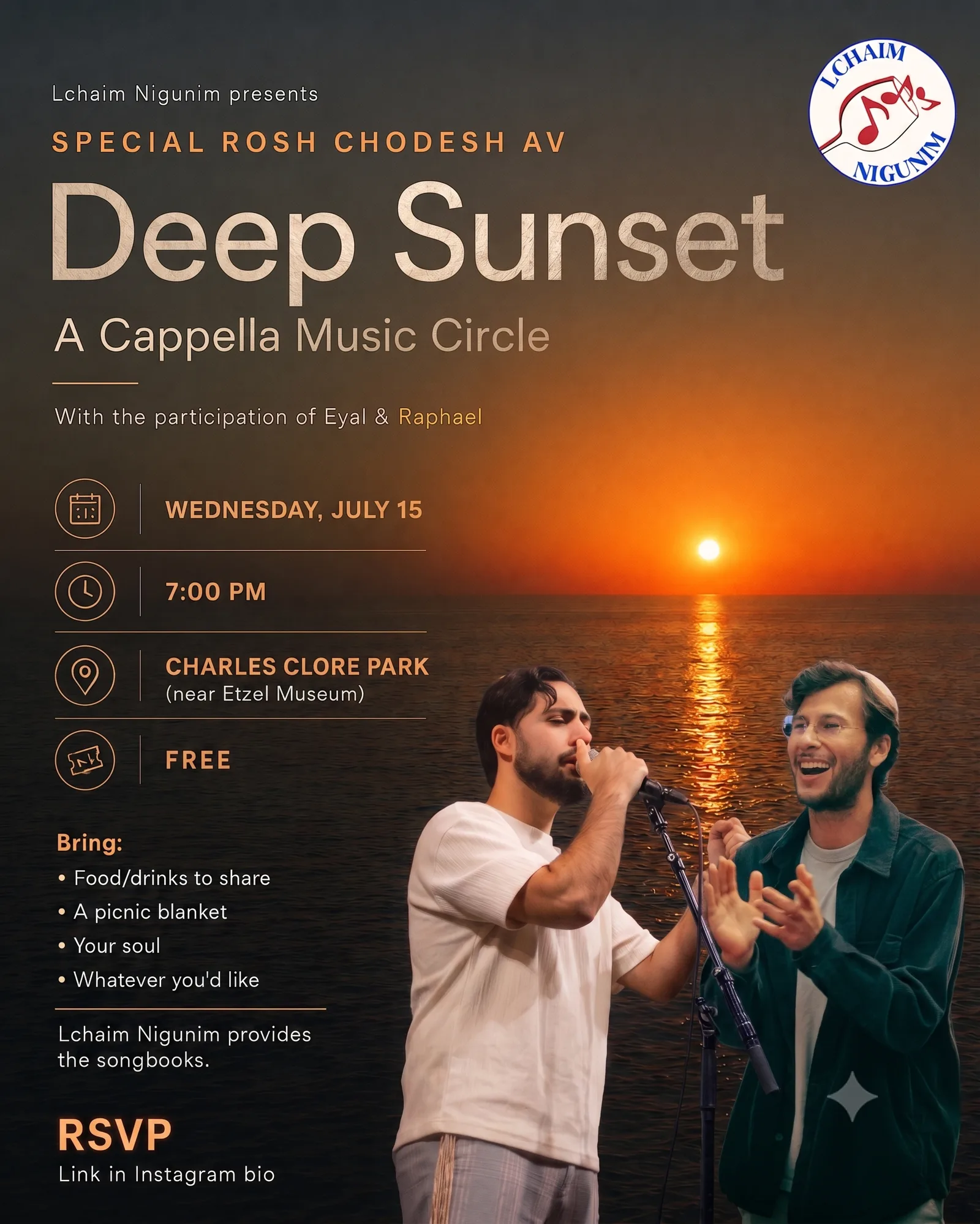 Roch Hodesh Av A Capella event